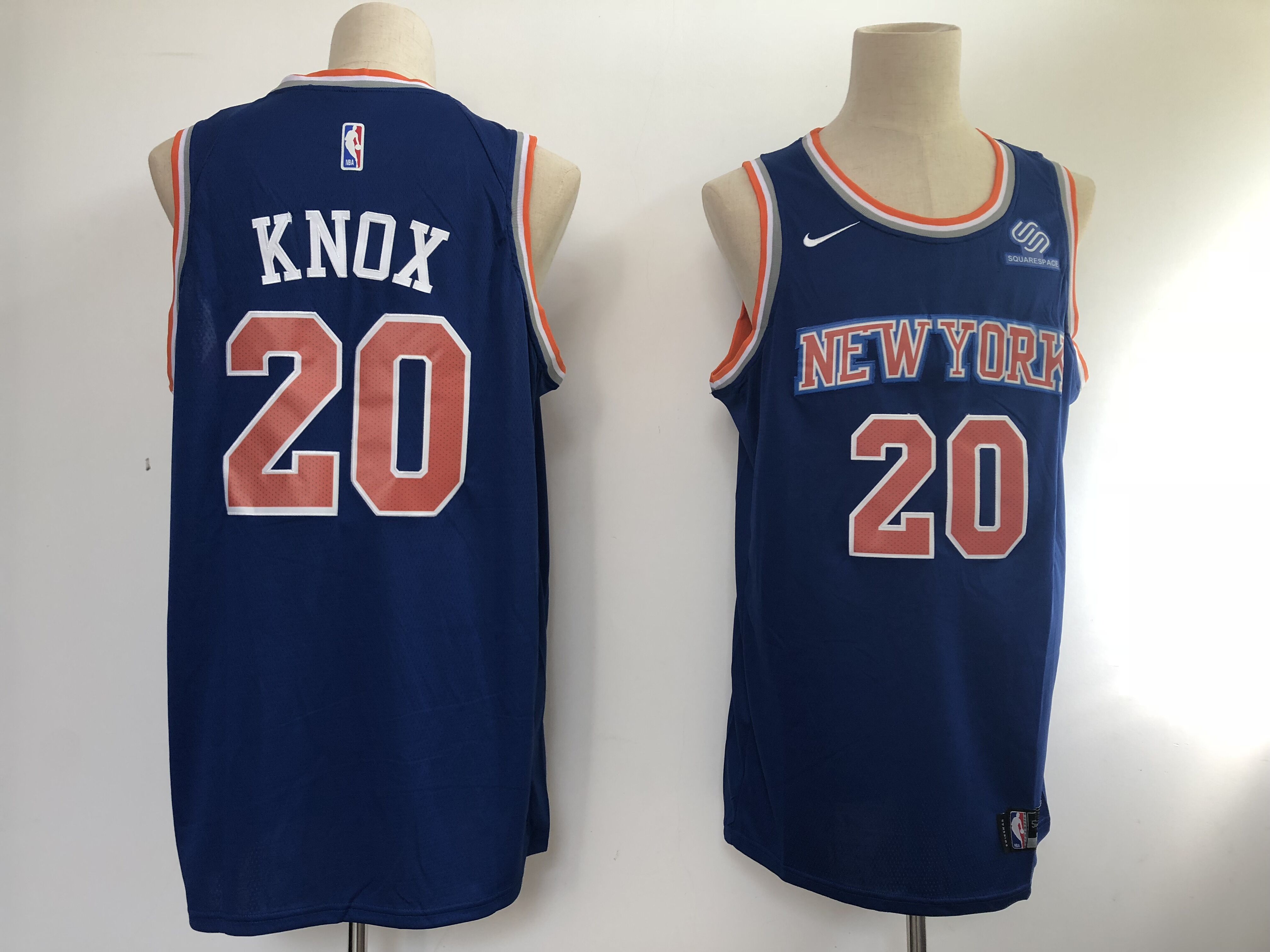 Men New York Knicks #20 Knox Navy blue Nike NBA Jerseys